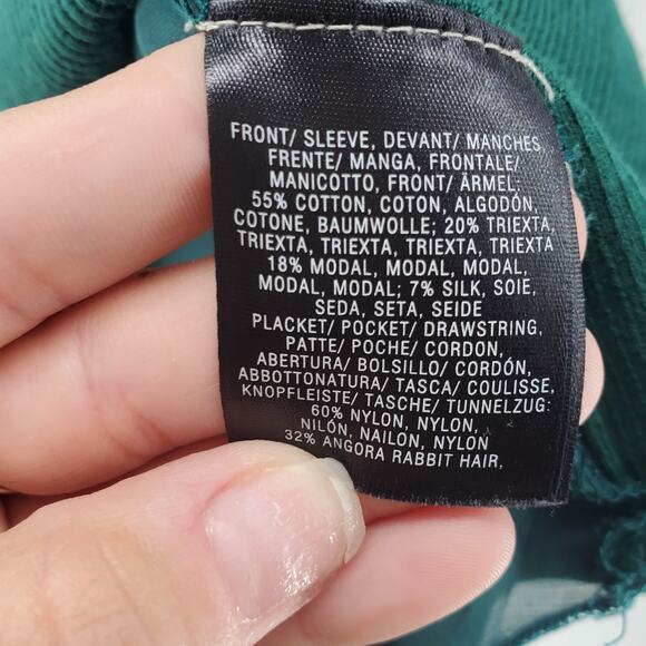 Anthro Knitted & Knotted Womens Angora and Silk Hunter Grn Button Down Cardigan - Picture 9 of 10